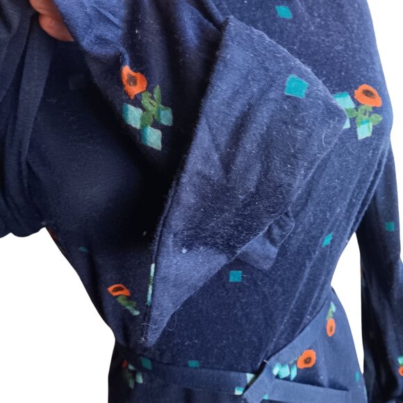 sz 8 Vintage David Crystal LaCoste Dress 1970's Disco Mod Knit Belted True Boho - Picture 8 of 12